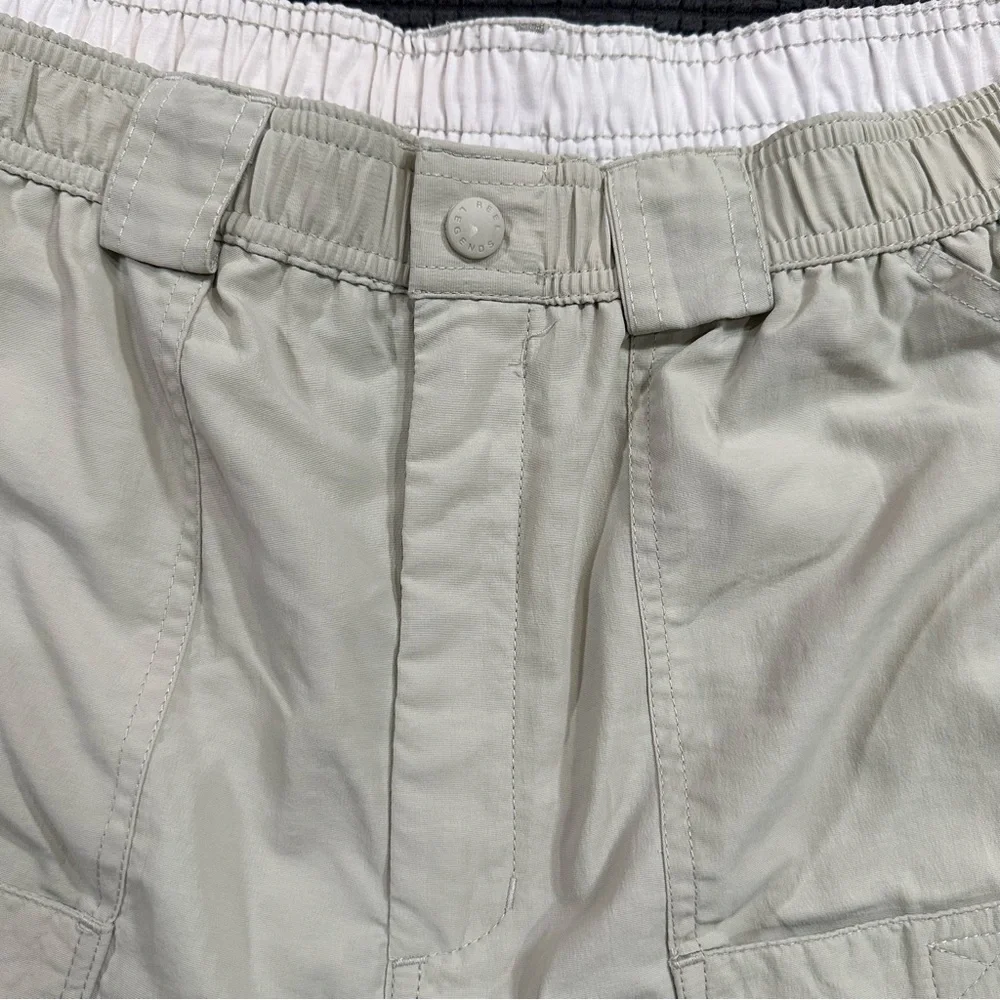 Reel Legends Tan Fishing Shorts Mens 38 Elastic Waist Performance Boat Shorts - Picture 3 of 6